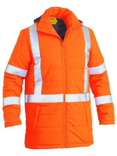 Bisley Taped Hi - Vis Puffer Jacket - Kiwi Workgear